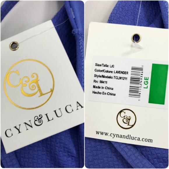 Cyn Luca lavender keyhole one piece swimsuit Large - Picture 8 of 8